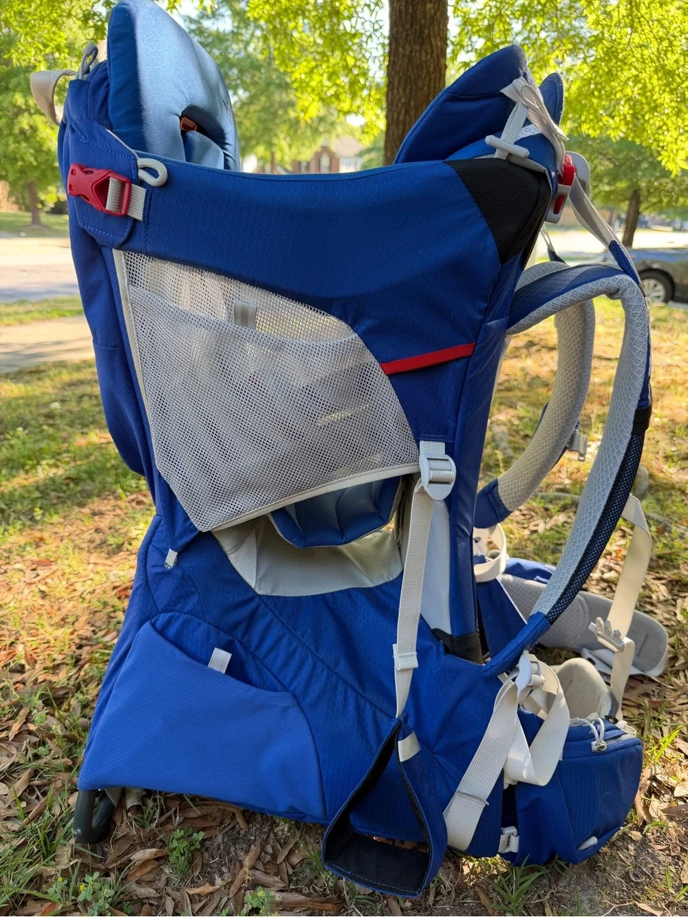 OSPREY Blue Child Carrier Backpack with Black Carry Poco Bag